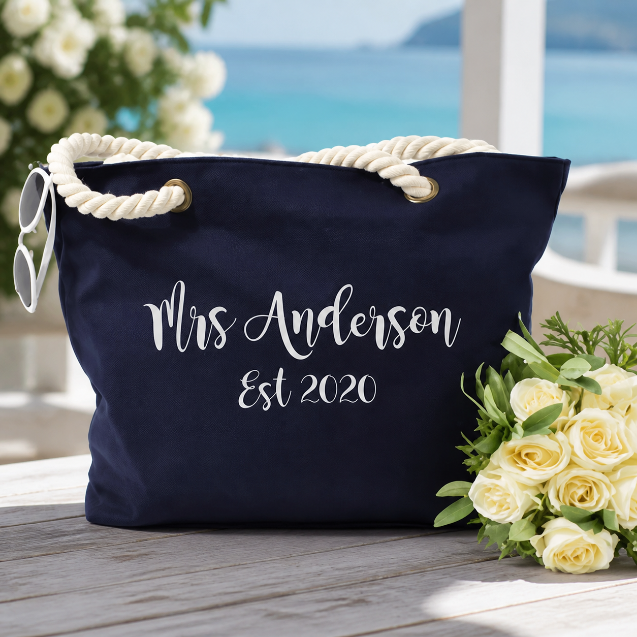 Personalised Beach Bag — Nautical Theme