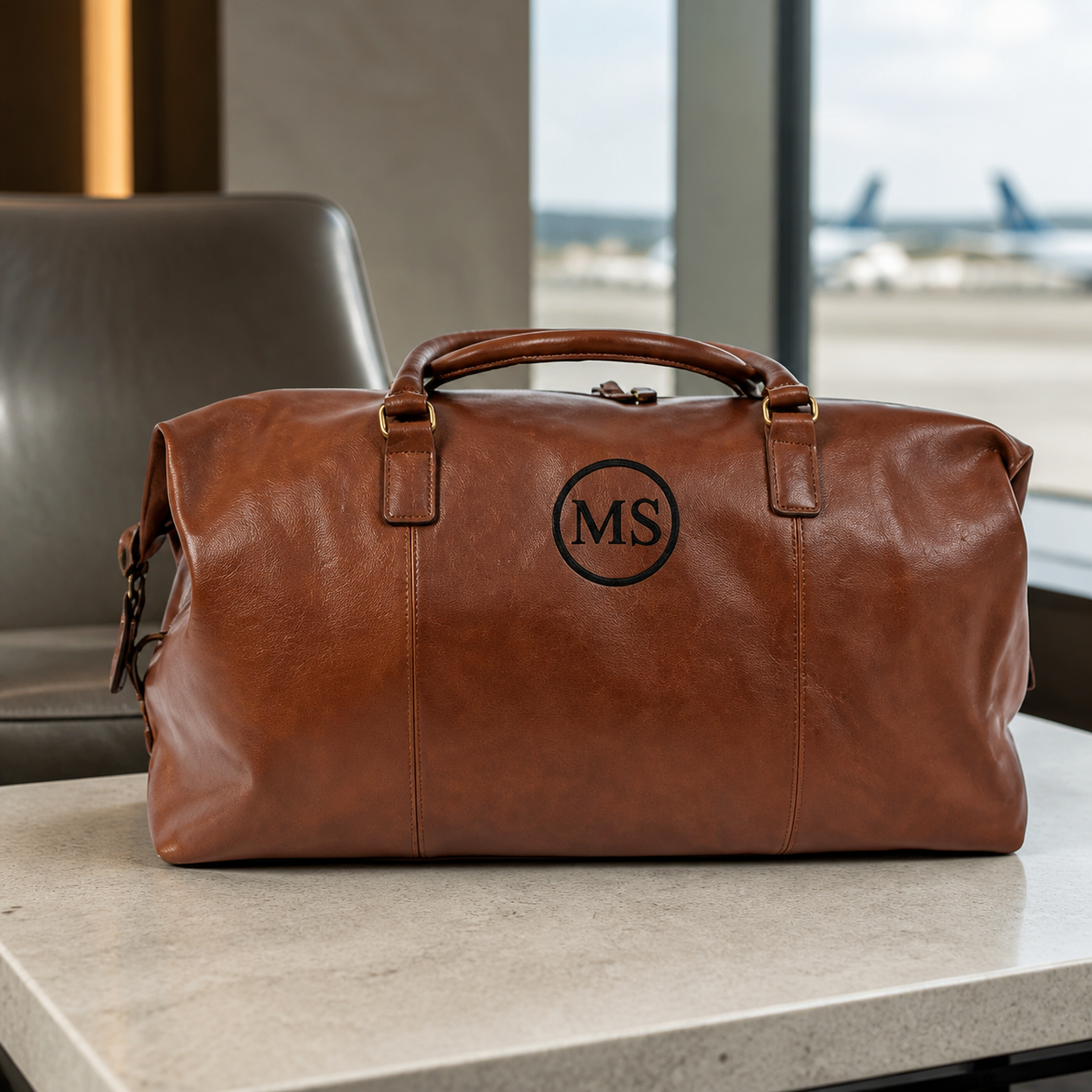Personalised Vintage Weekender Travel Bag